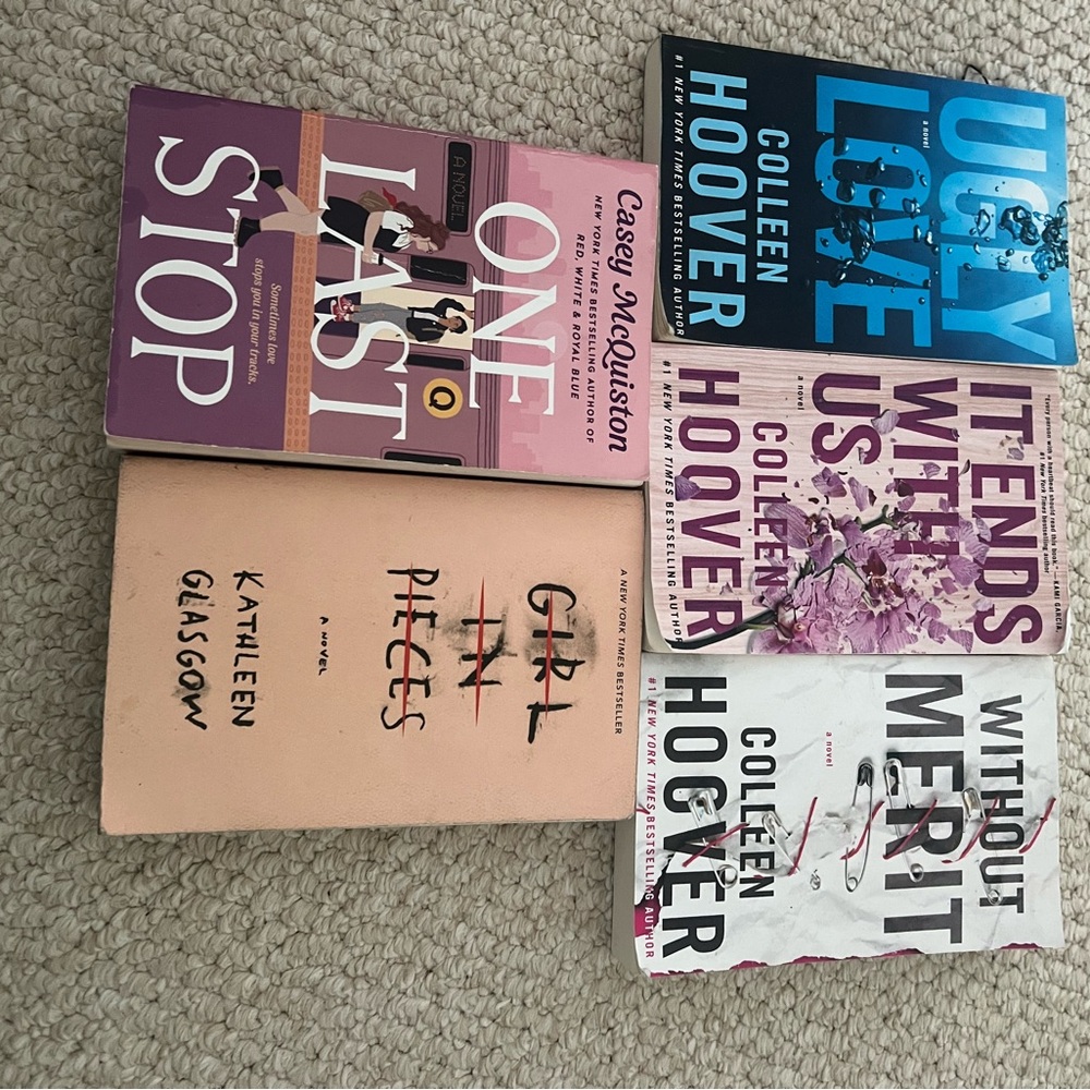 Set of Five Fiction Books